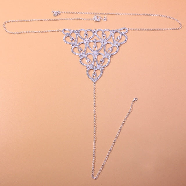 Heart Rhinestone Thong 🚚