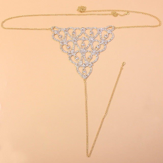 Heart Rhinestone Thong 🚚