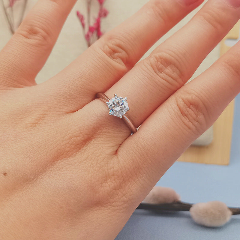 Moissanite engagement ring