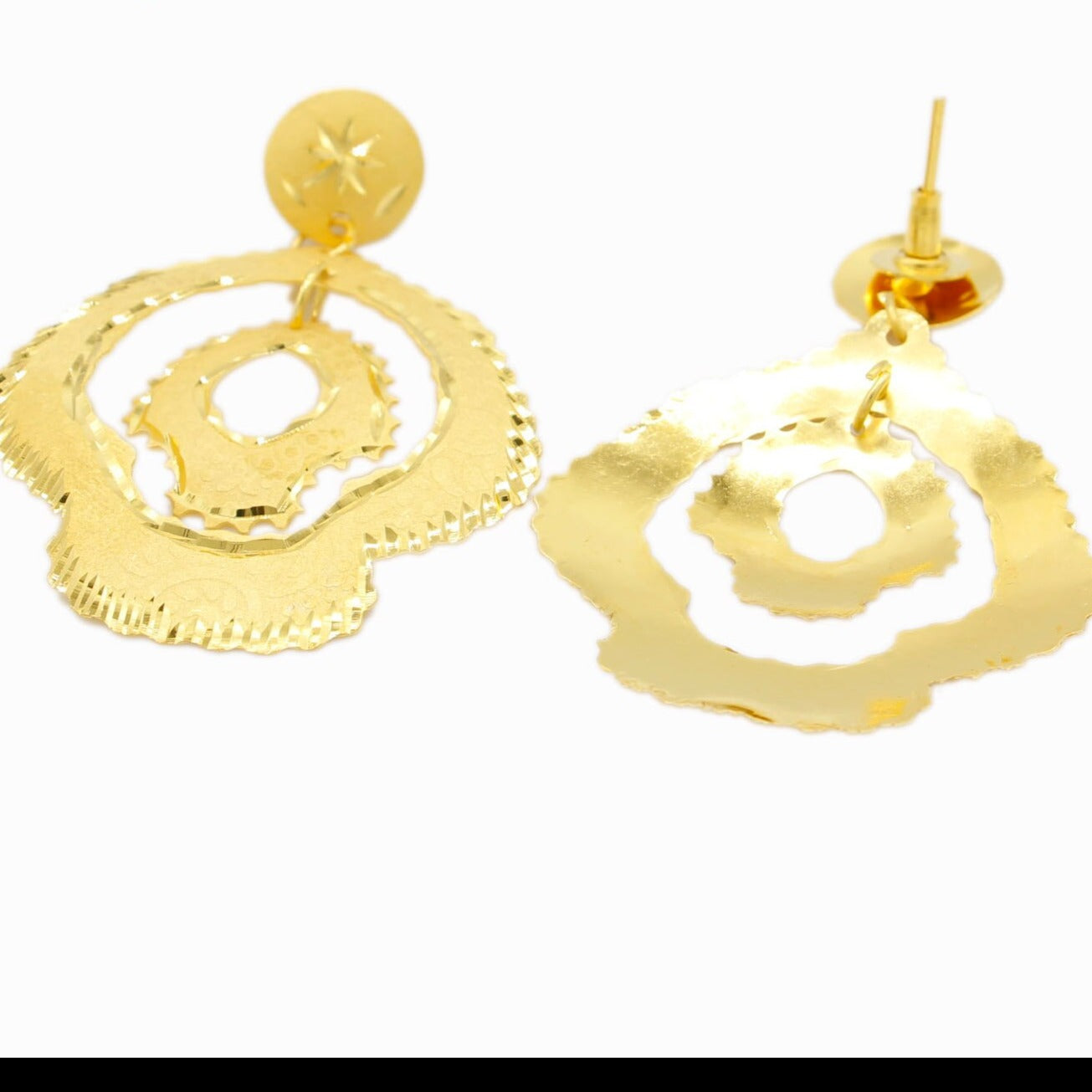 24K Dubai Gold Earrings