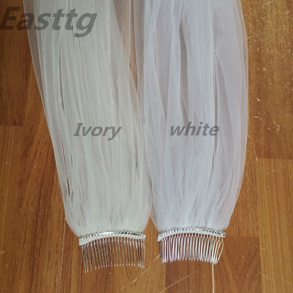 One Layer Lace Edge Veil With Comb