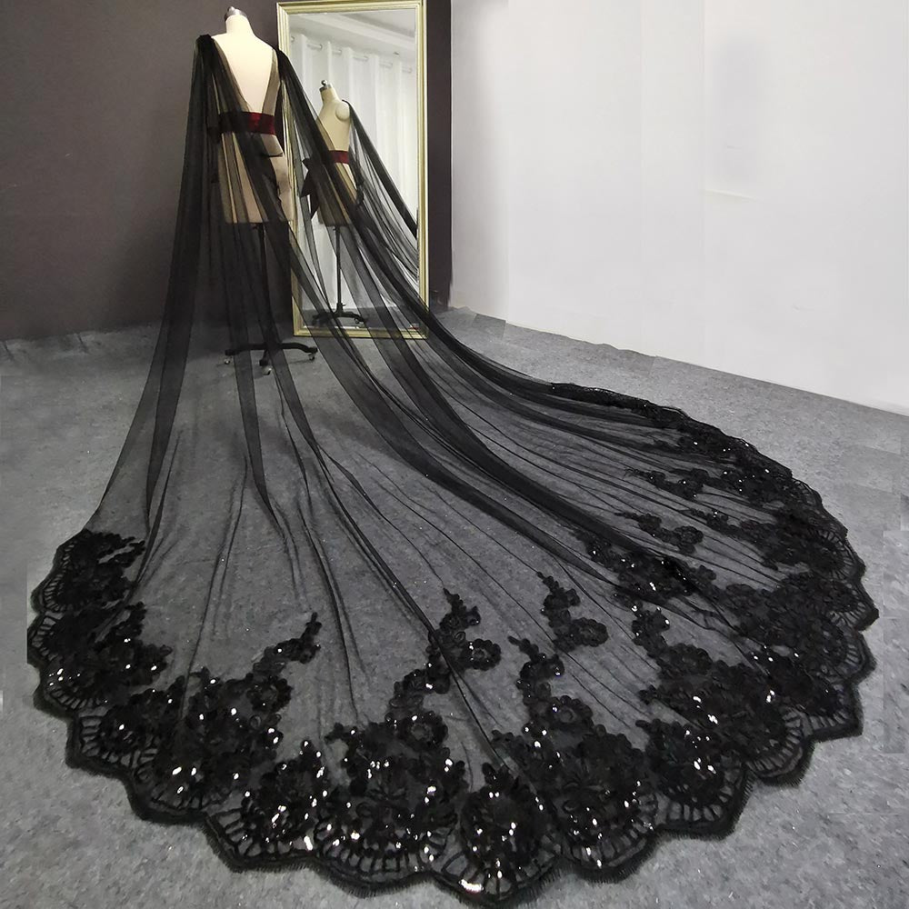 Long Black Bridal Bolero