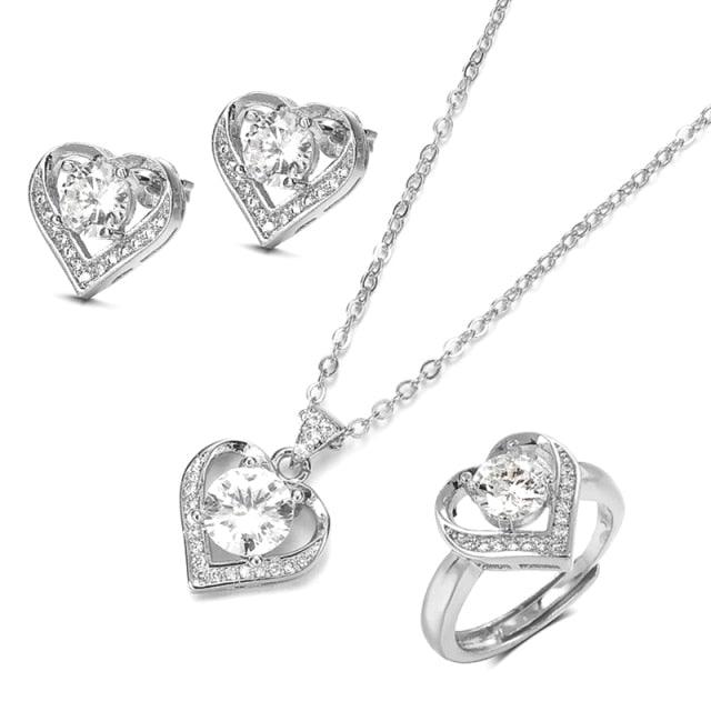 18K & Sterling Silver Gold Jewelry Set - VeilsGalore