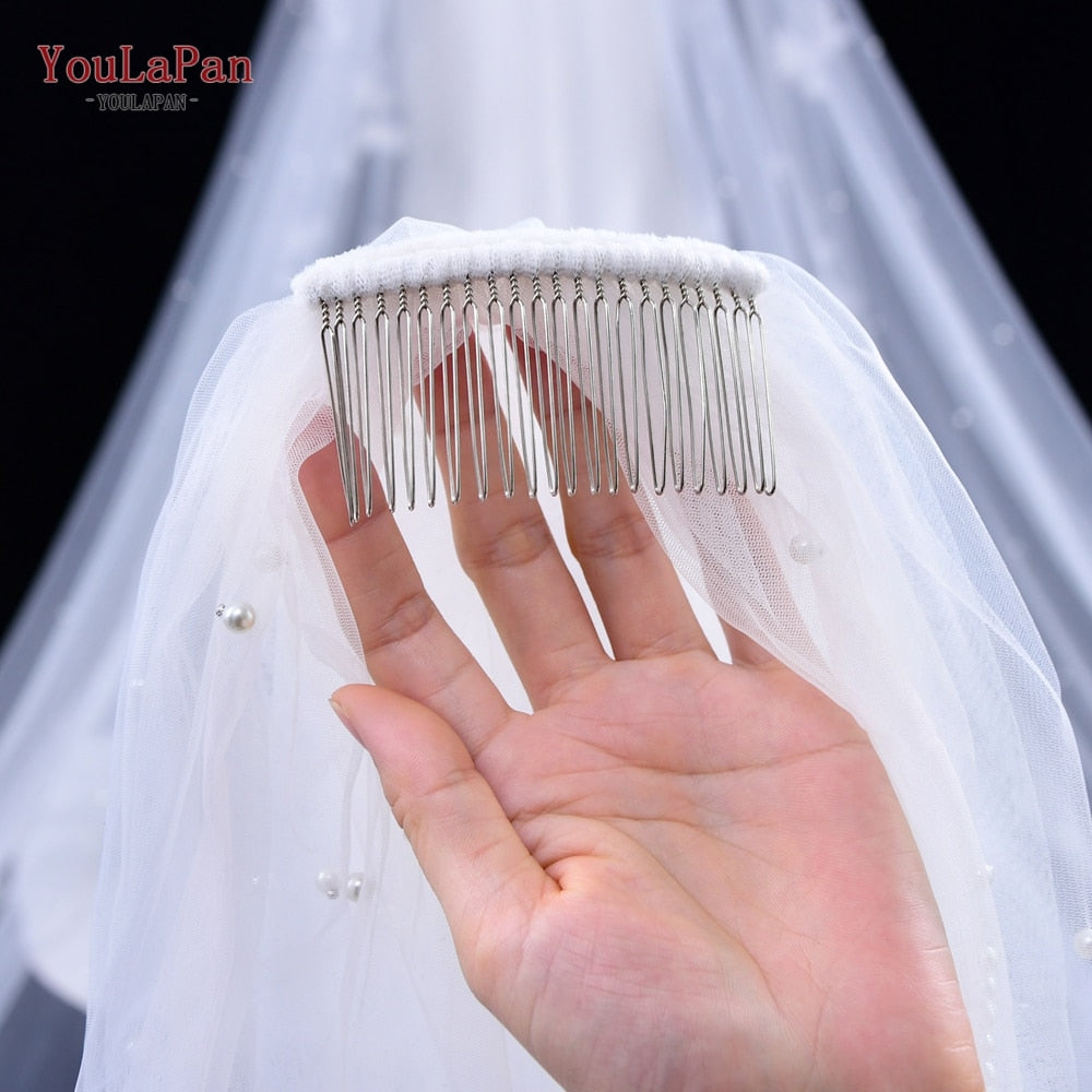 Tulle Wedding veil with pearls