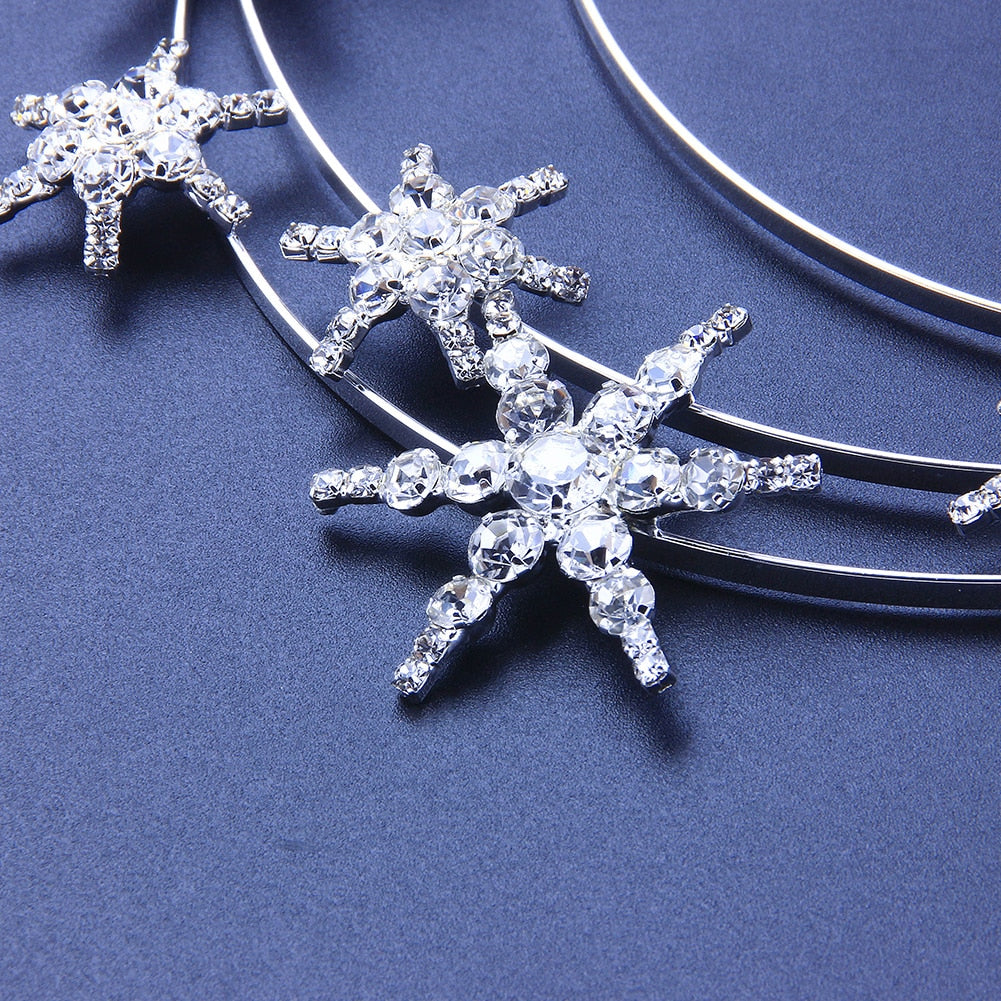 Luxury Rhinestone Star Crown Headband