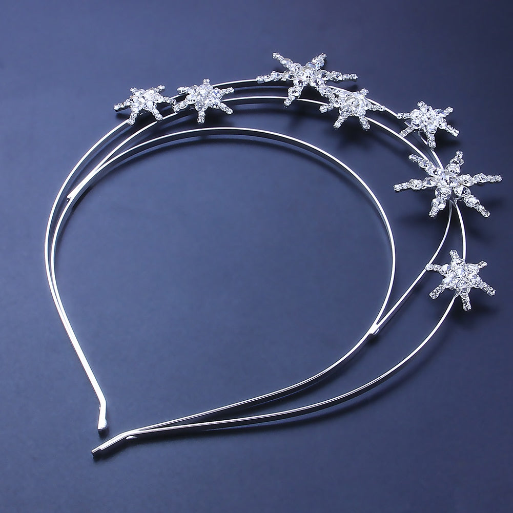 Luxury Rhinestone Star Crown Headband