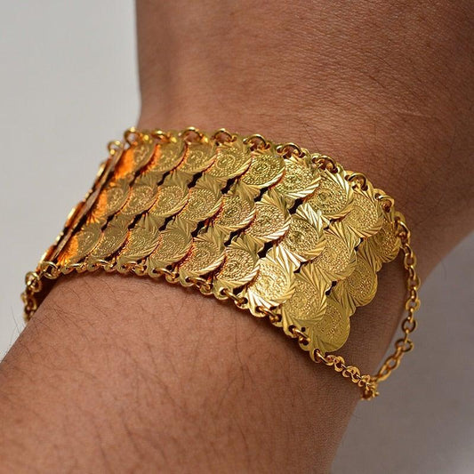 Gold Color Coin Bracelet - VeilsGalore
