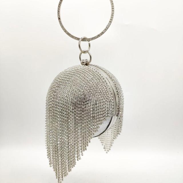Ball Shaped Diamond/ Pearl Clutch Handbag 🚚