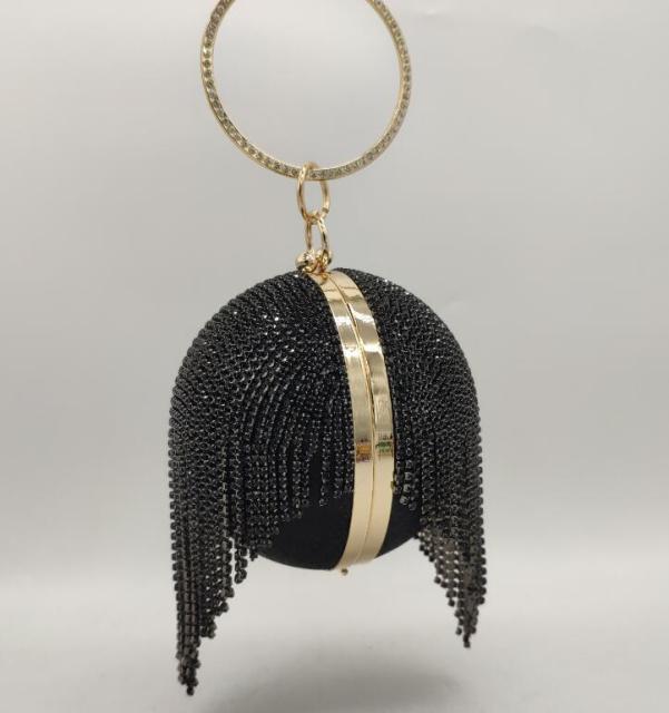 Ball Shaped Diamond/ Pearl Clutch Handbag 🚚