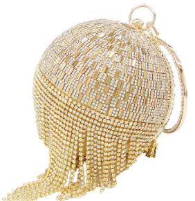 Ball Shaped Diamond/ Pearl Clutch Handbag 🚚