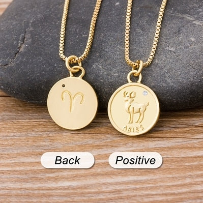Zodiac Letter Constellations Necklaces