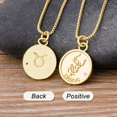 Zodiac Letter Constellations Necklaces