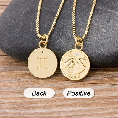 Zodiac Letter Constellations Necklaces
