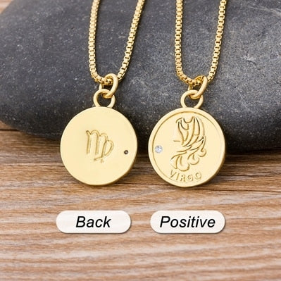Zodiac Letter Constellations Necklaces