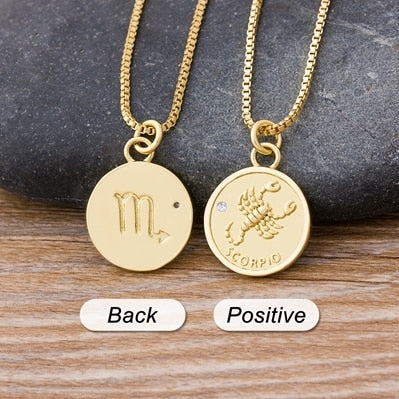 Zodiac Letter Constellations Necklaces