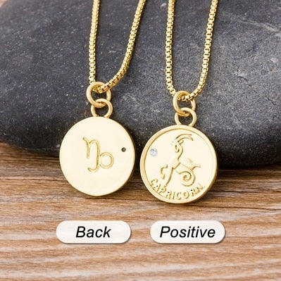 Zodiac Letter Constellations Necklaces
