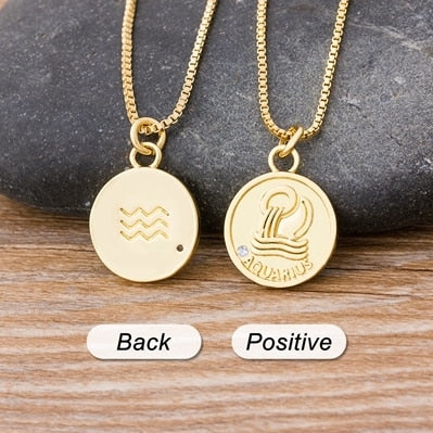 Zodiac Letter Constellations Necklaces