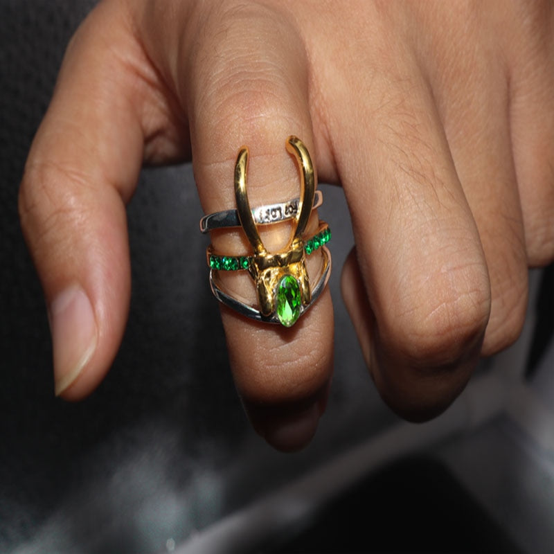 Sterling Silver Loki Helmet Ring