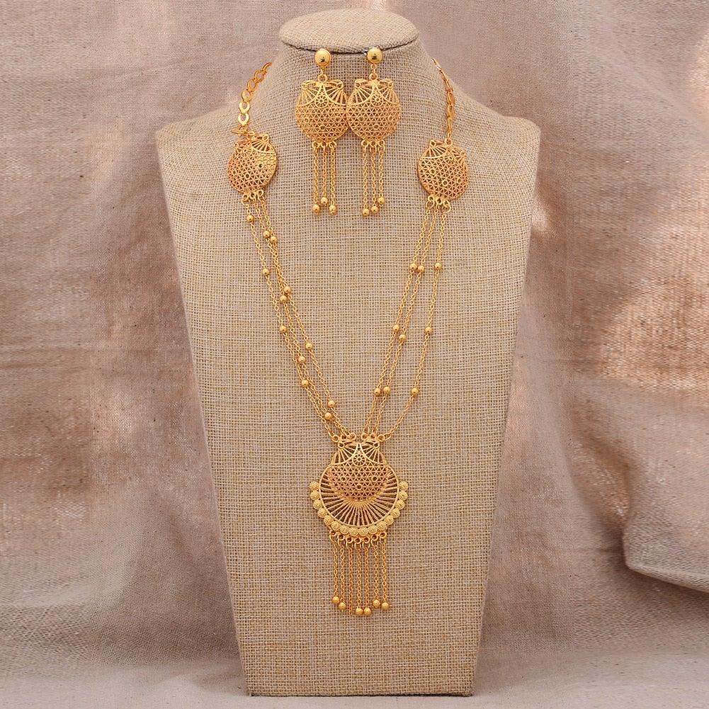 24K Dubai Gold Jewelry Sets - VeilsGalore 