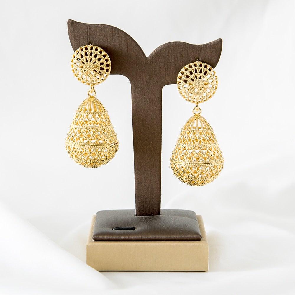 Gold Plated Water Drop Earrings - VeilsGalore