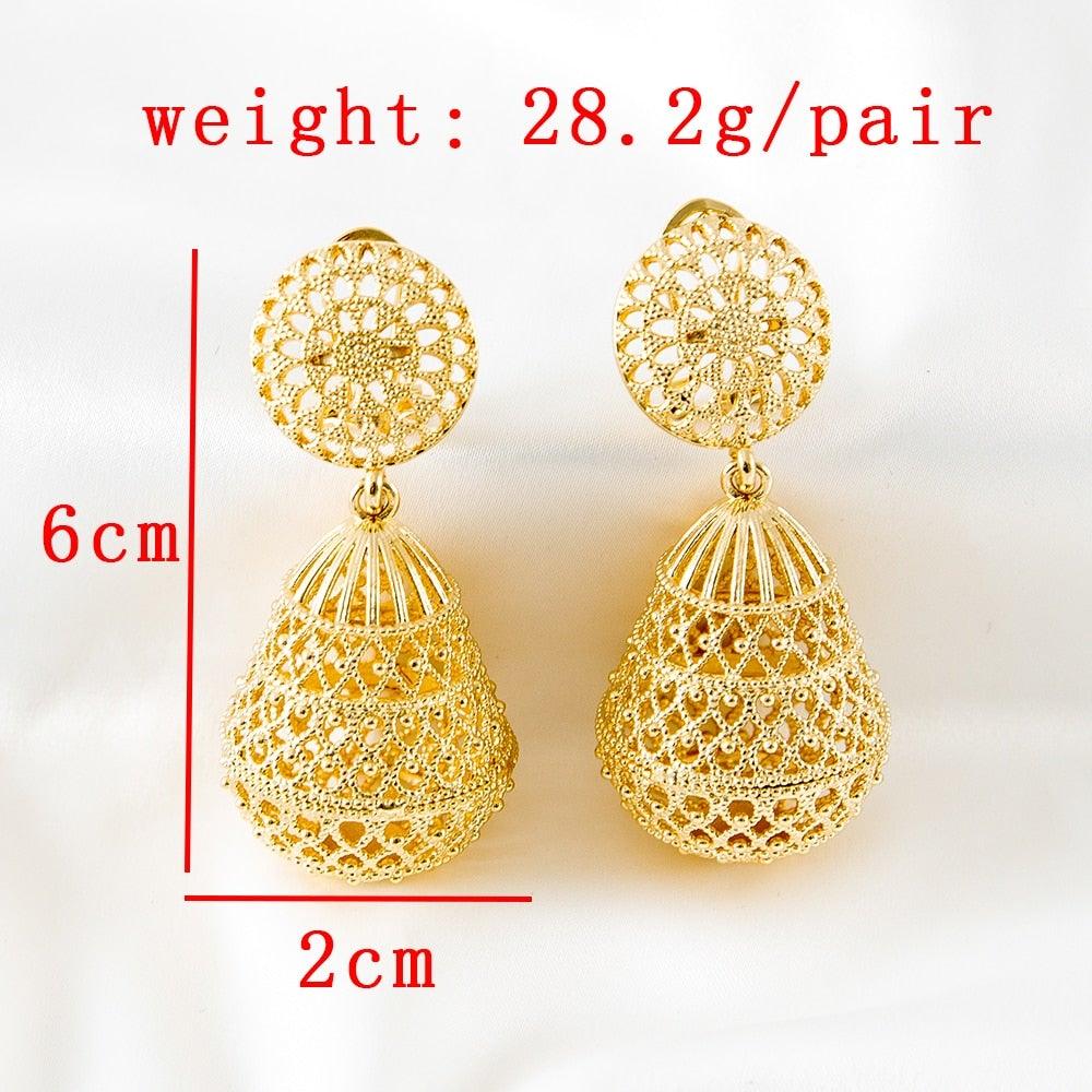 Gold Plated Water Drop Earrings - VeilsGalore