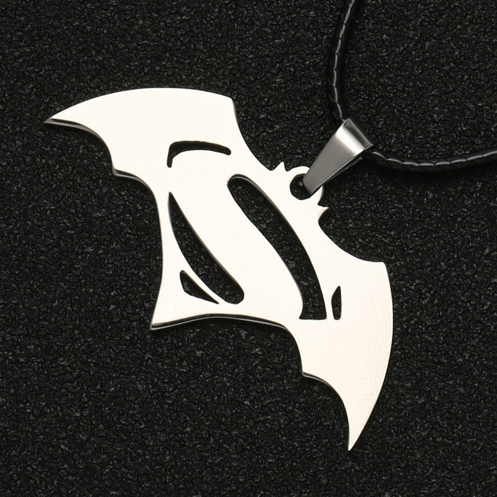 Batman/Superman Silver Pendant