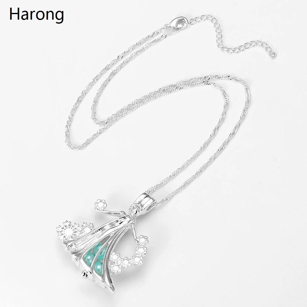 Frozen Elsa Pearl Pendant Necklace - VeilsGalore