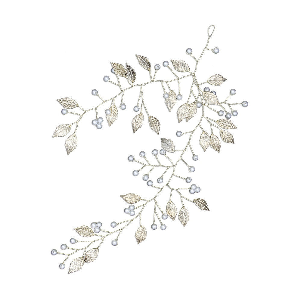 Alloy Leaf Bridal Headdress