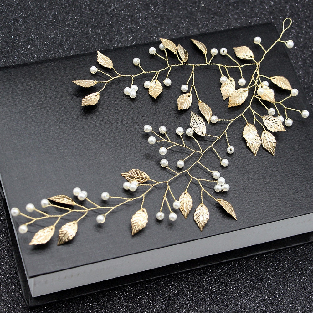 Alloy Leaf Bridal Headdress