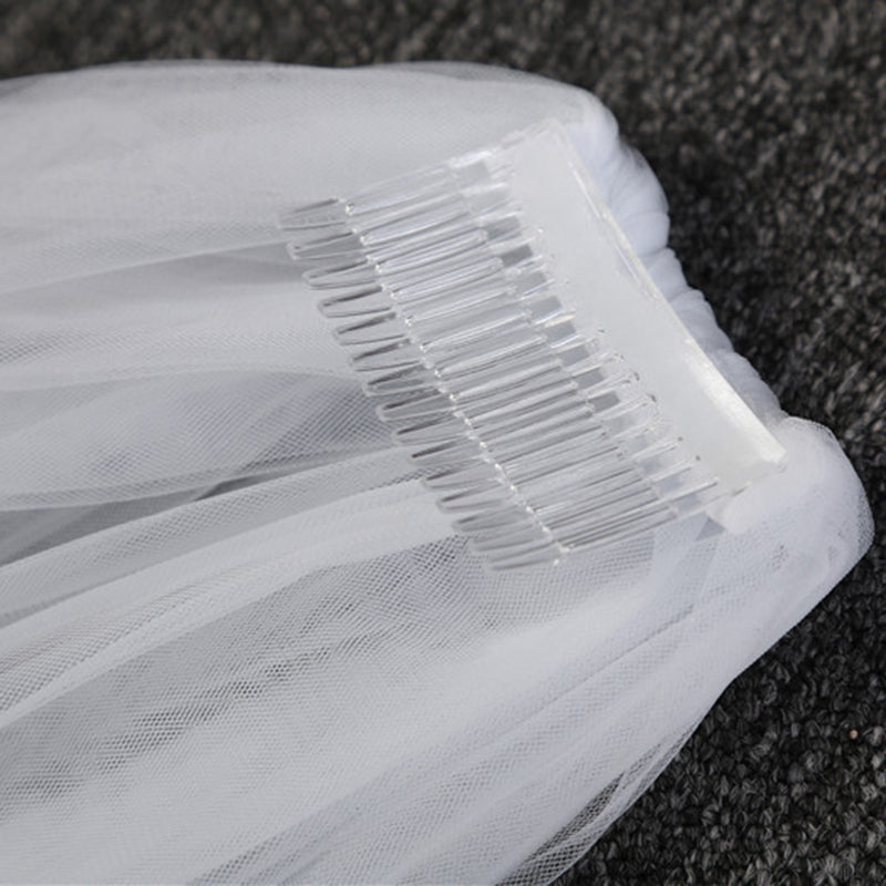 Elegant Long Tailed Tulle Veil