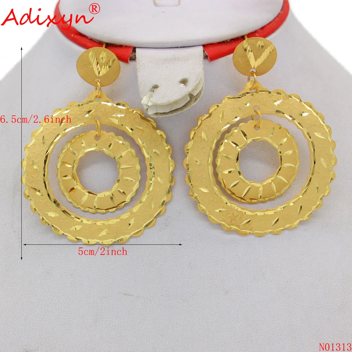 24K Dubai Gold Color Earrings