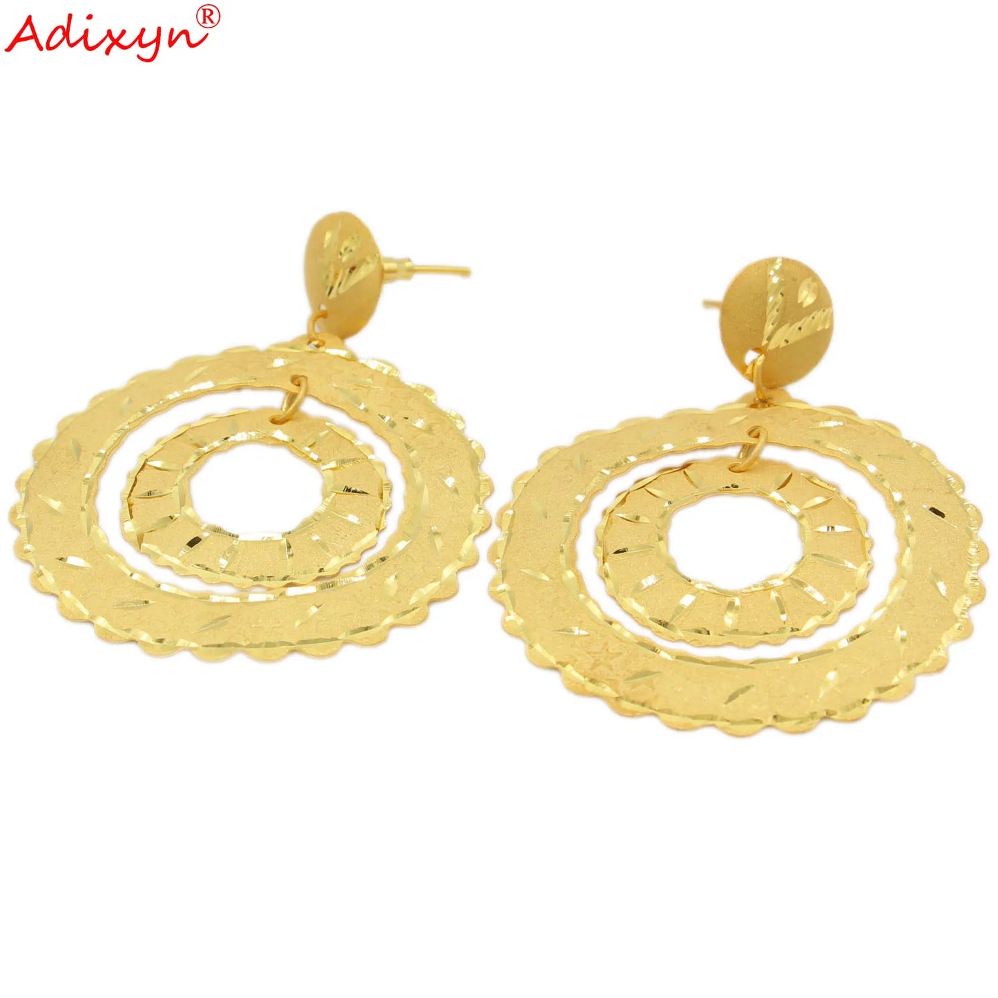 24K Dubai Gold Color Earrings