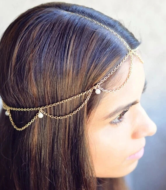 Coin Forehead Chain Coin Head Chain for Women VeilsGalore