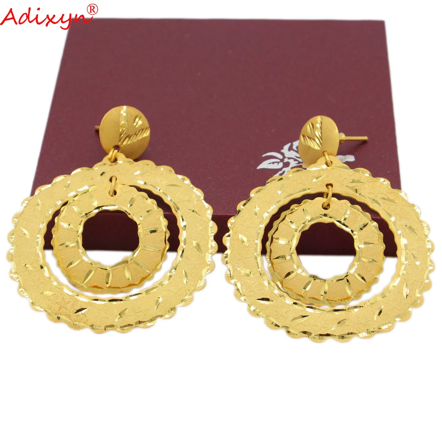 24K Dubai Gold Color Earrings