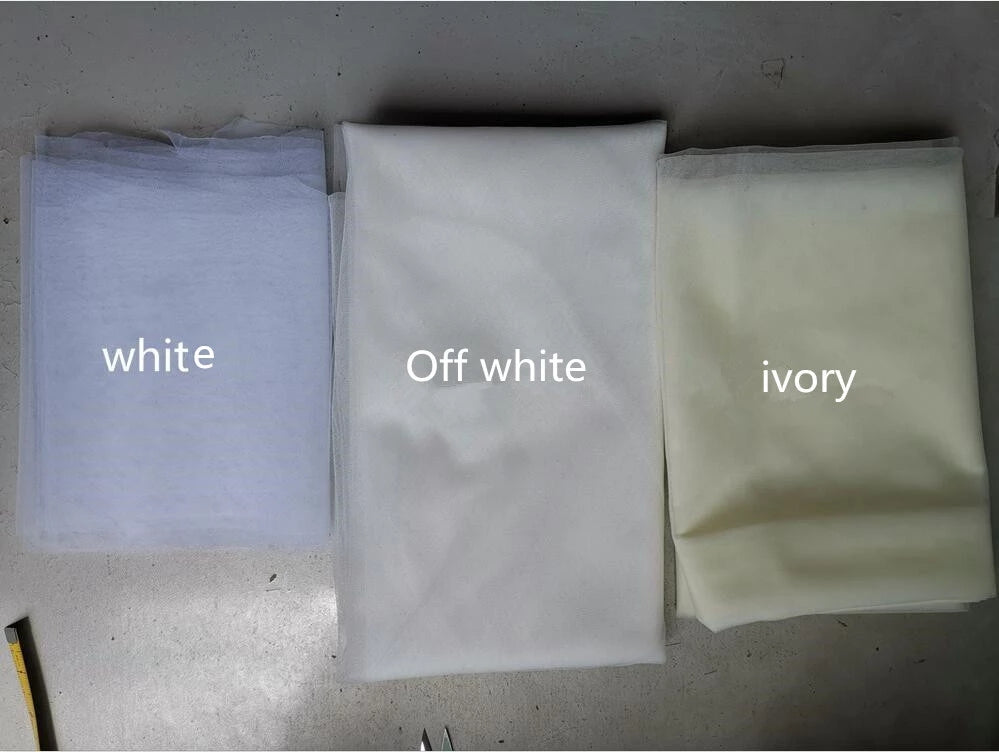 white, off white, ivory wedding veils