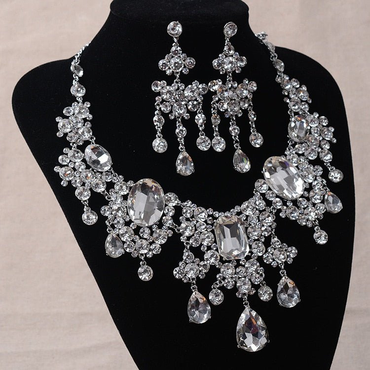 Big Rhinestone Statement Necklace