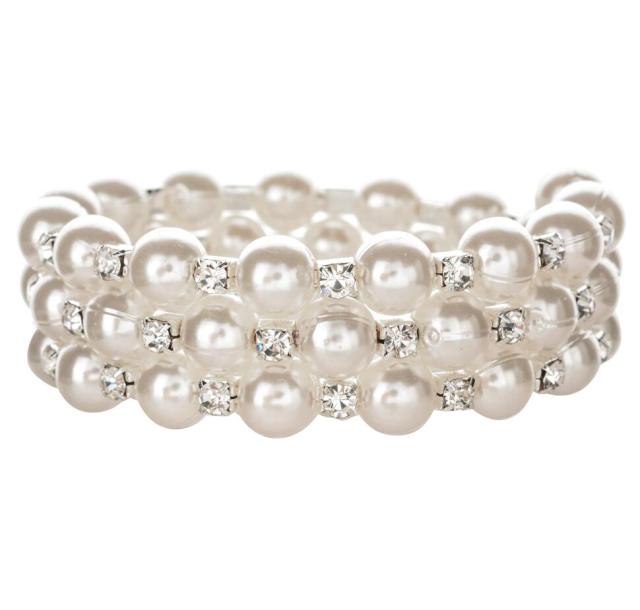 Multilayer Elastic Pearl Beaded Bracelets