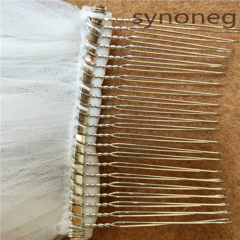 Sleek Lace Edge Veil with Comb