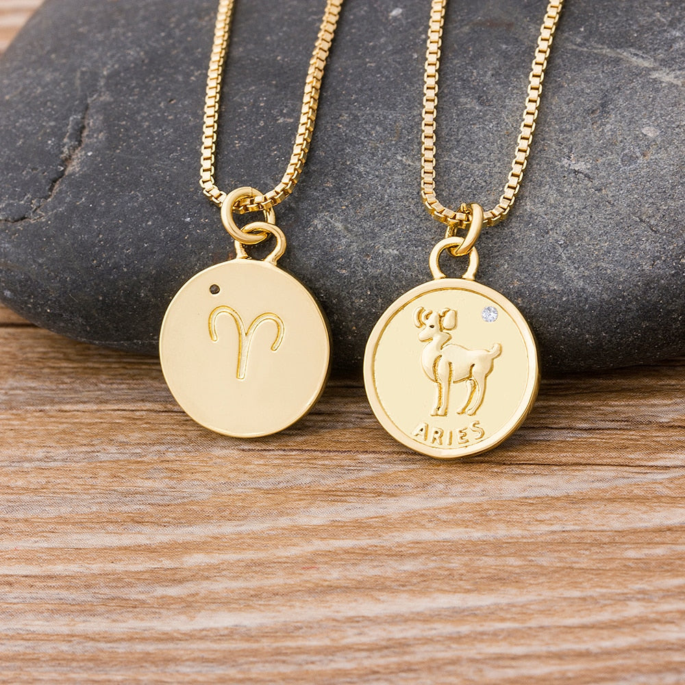 Zodiac Letter Constellations Necklaces