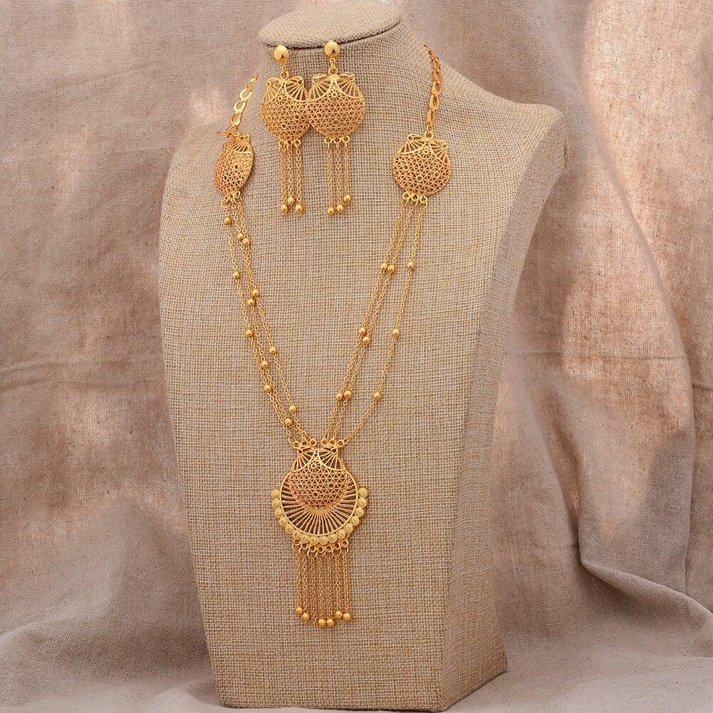 24K Dubai Gold Jewelry Sets - VeilsGalore 