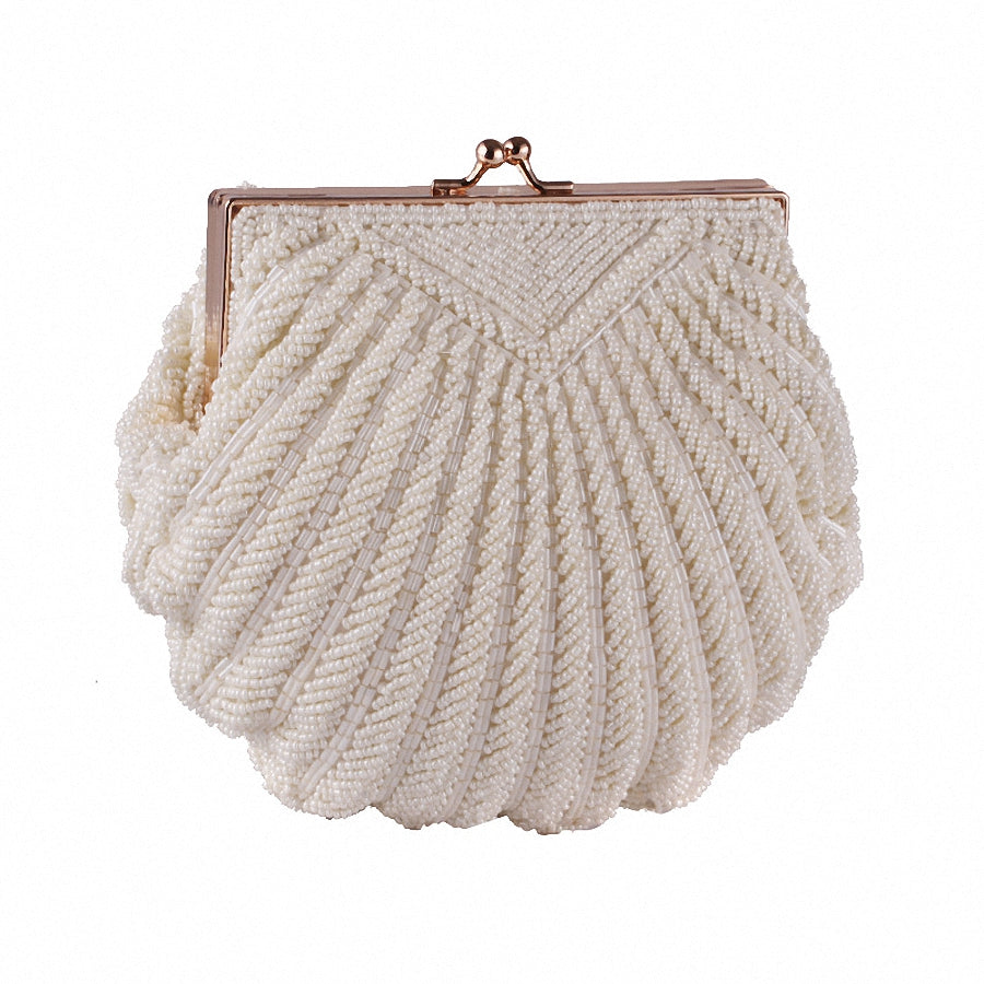 Pearl beaded clutch